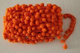 Pompom ribbon 30mm (18 m), Orange 145